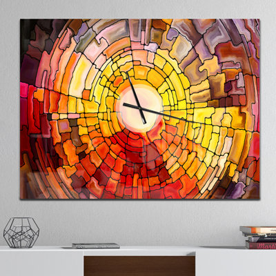 Retour du vitrail - Horloge murale moderne
