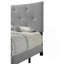 Grand lit en tissu gris Venacha