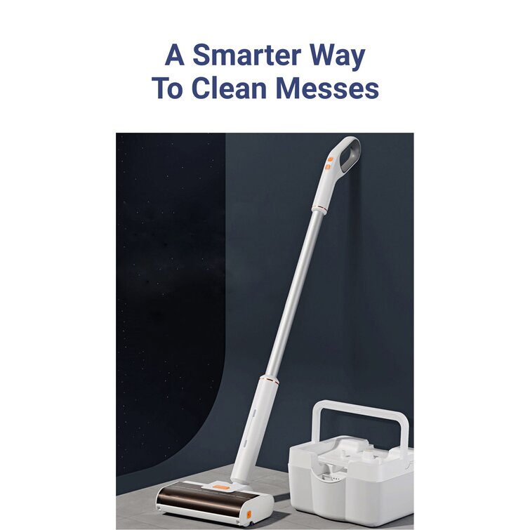Equator 5lbs White Electric Sweeper Mop Cordless Self Cleaning