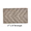 Tapis pour salle de bain touffeté à 100% coton Branston 1990 GSM avec envers antidérapant, certifié OEKO-TEX, lavable à la machine, motif à chevrons luxueux, tapis de salle de bain ultra doux et absorbant, rectangle 17 po x 24 po, beige-795094810-795094808