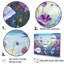 «Purple Morning Glory Flower Field», ensemble d'art sur toile-107736005-107736004