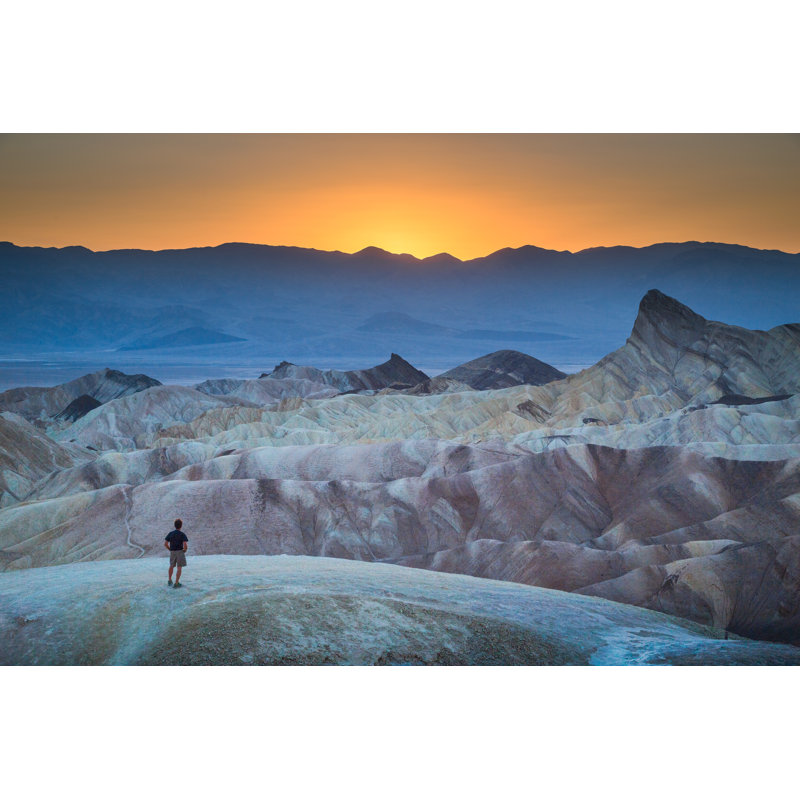 Hiker Enjoying Sunset - Wrapped Canvas Print, 51cm H x 76cm W