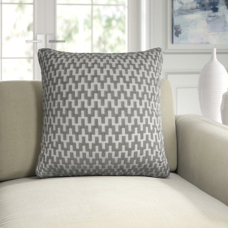 Giza Pillow Cover & Insert, Platinum, Square 22"