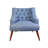Indigo Blue Wing Chair, Solid Wood Frame, 28.7 x 31.5 x 33.5 inches | 100% Polyester Easy Clean Fabric, Modern Rustic Design | Perfect for Living Room, Hotel & Lounge Spaces, Stylish Comfort-1012177419