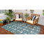 Tapis intérieur / extérieur bleu sarcelle / ivoire Glidden-1258740662