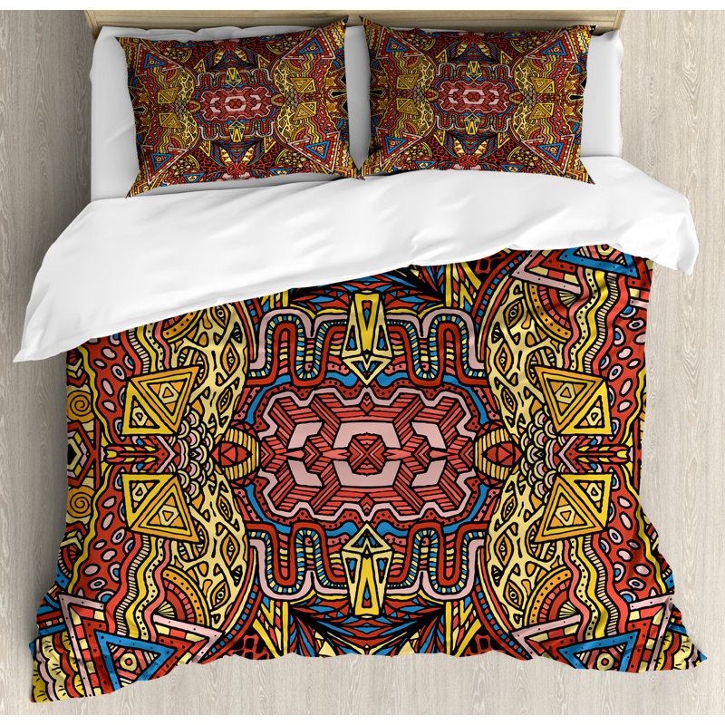 Modern & Contemporary Polyester Duvet Cover, King Duvet Cover + 2 Shams