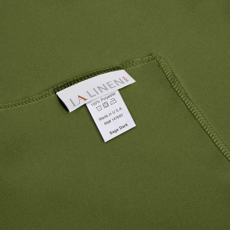 Solid Color Round Tablecloth - Basics by Wayfair™, Dark Sage, 90" Round