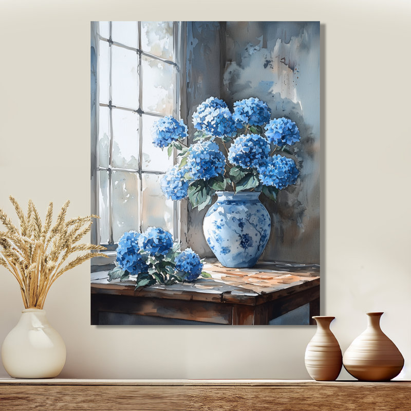 Hermon - salon d'art mural floral, H 20 po x l 12 po, Toile tendue, Ne s’applique pas
