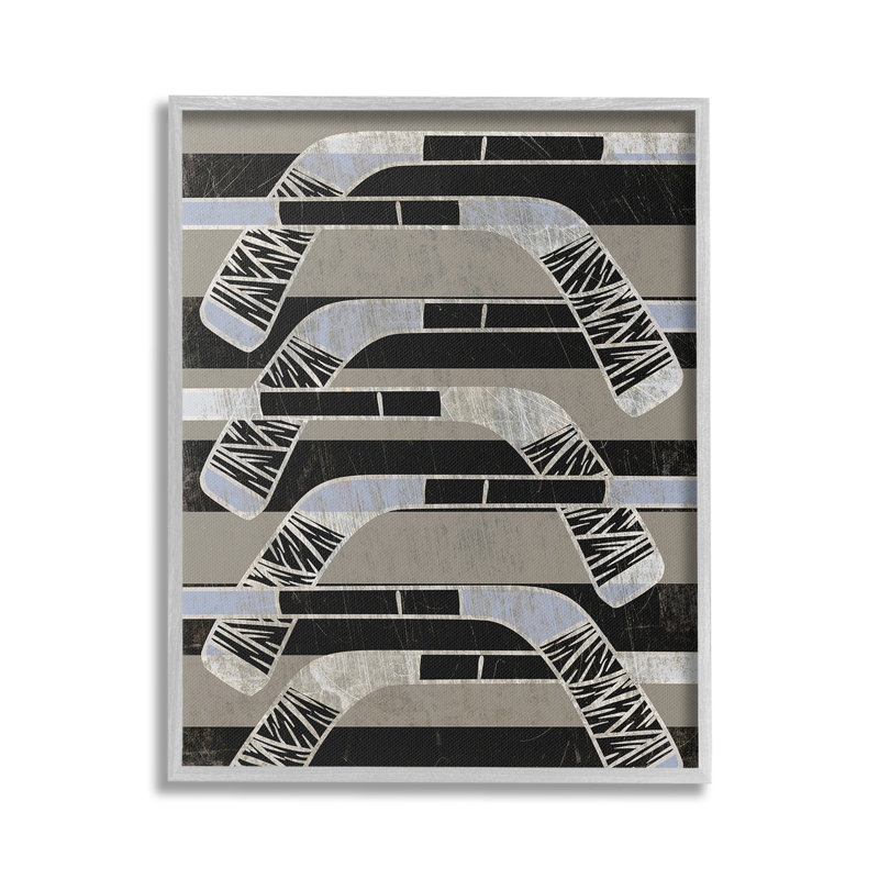 «Modern Hockey Sticks», art mural sur toile par Lil 'Rue, H 30 po x l 24 po