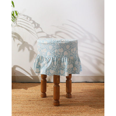 Housse pour tabouret de bar bleu marine Coastal | Housse de siège ronde en coton 14 po | Housse pour chaise en lin Farmhouse | Cadeau de décoration de cuisine fait à la main