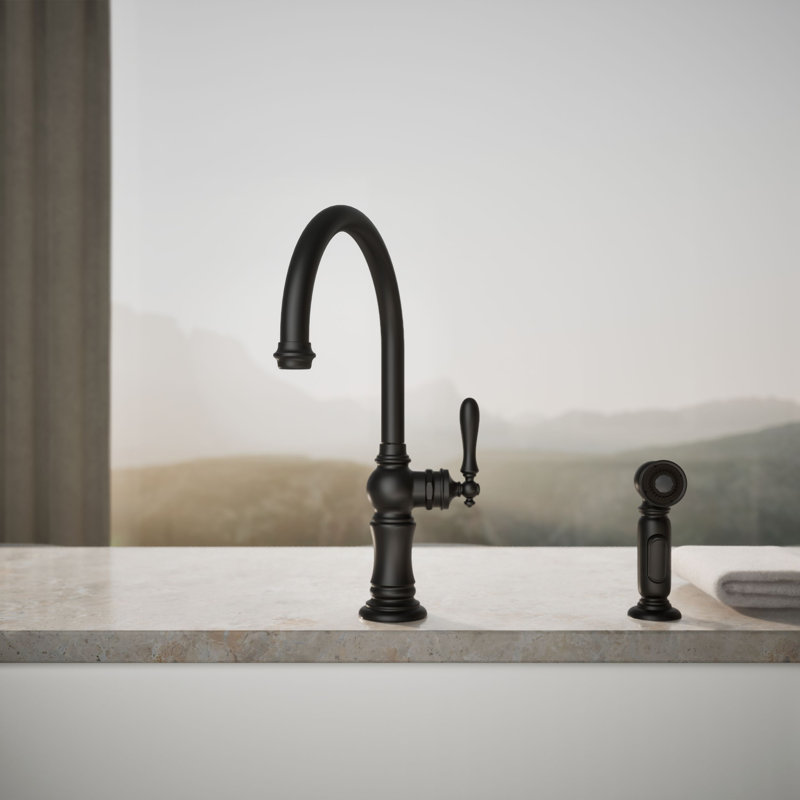 Artifacts® Bar Faucet with Swing Spout and BerrySoft™, MasterClean™, and ProMotion™, Matte Black