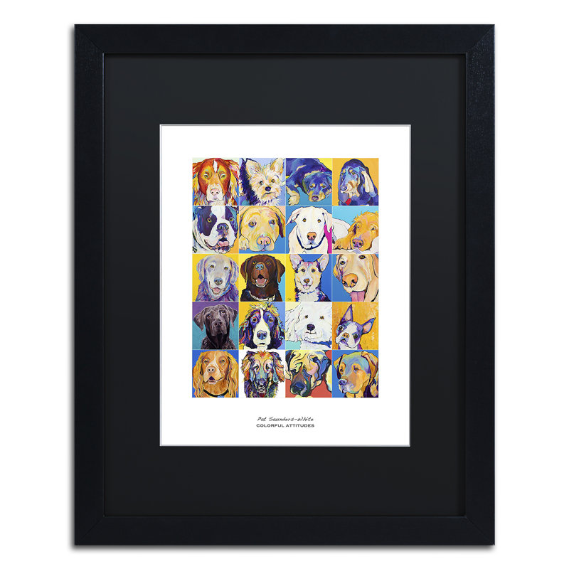 « color attitudes poster », reproduction d’art sur toile encadrée, H 20 po x l 16 po x P 0,5 po