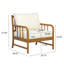 Ensemble de conversation d'extérieur moderne en bois d'acacia massif pour 4 personnes Meriton avec dossier et coussins en rotin PE-132839630