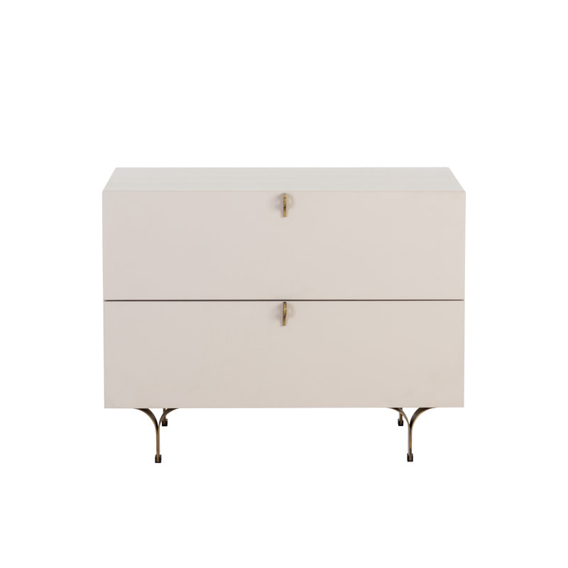 Mithush 2 - Drawer Nightstand, Cream