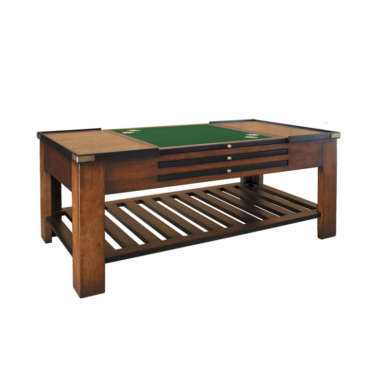 Multifunctional 47.2'' Cherry Wood Game Table with Reversible Top