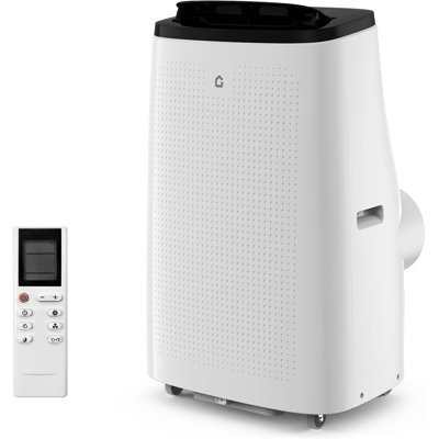 12000 BTU Portable AC 3-in-1 Cool/Dehum/Fan 550 SqFt Quiet Remote 24H Timer Wheels Drain-Free