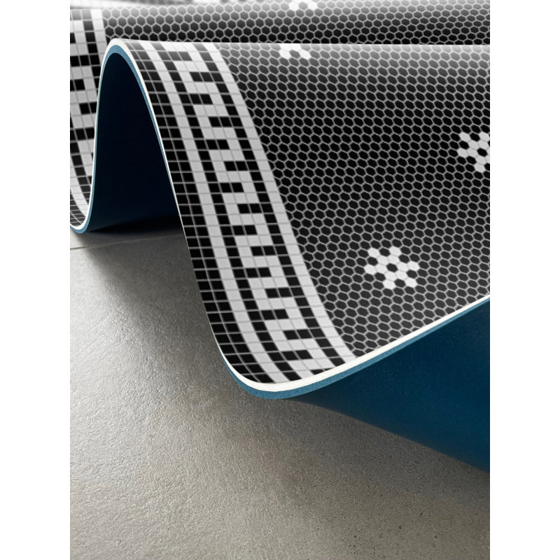 Tapis de cuisine noir NewYork, Rectangulaire 2 pi x 3 pi