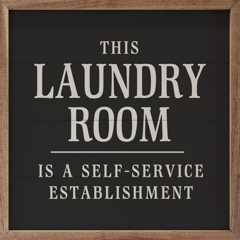 This Laundry Room A A Self Service - noir, H 4 po x l 4 po