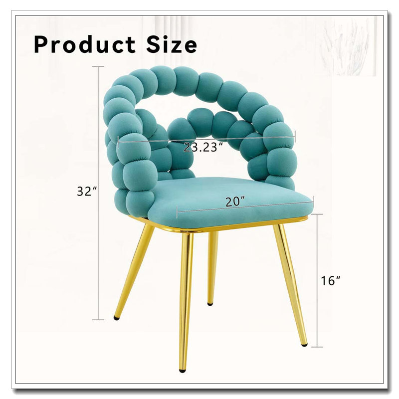 Velvet Dining Chairs, Blue