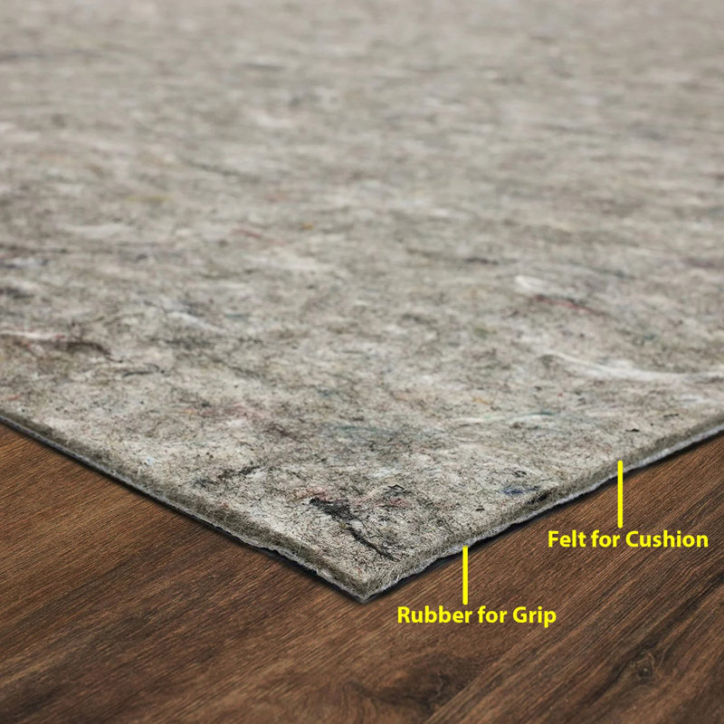 Tapis gris intérieur / extérieur à motif oriental Thompsonville, Rectangle 6 pi x 9 pi