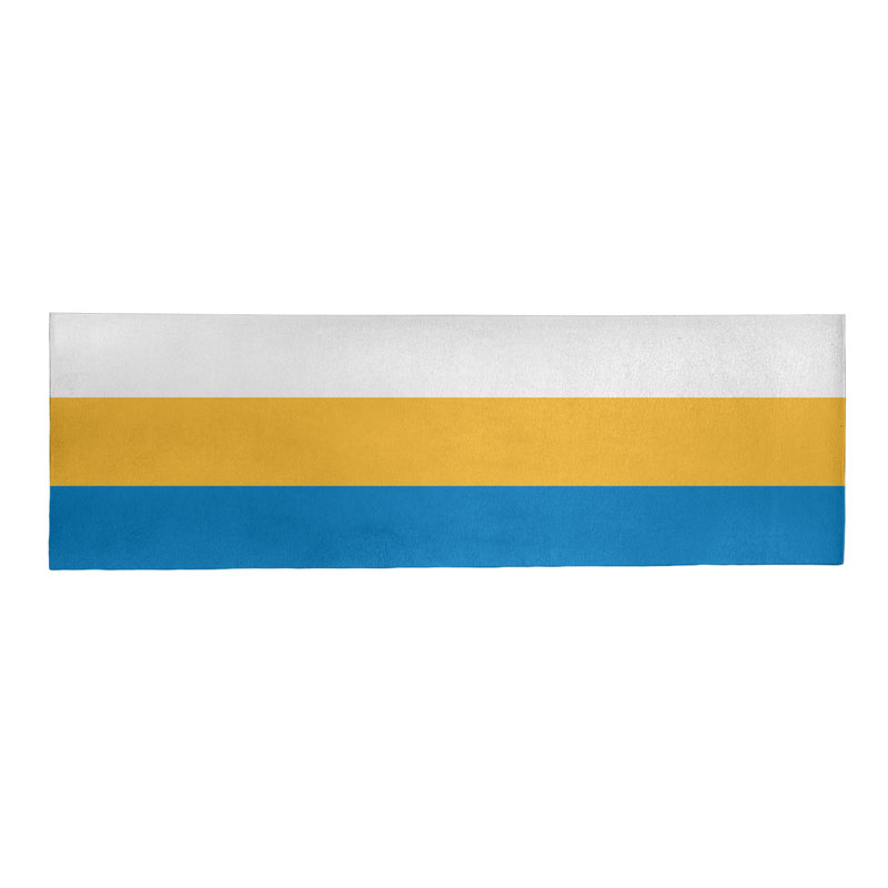 Tapis bleu/jaune rayé, Tapis de couloir 2 pi 6 po x 8 pi