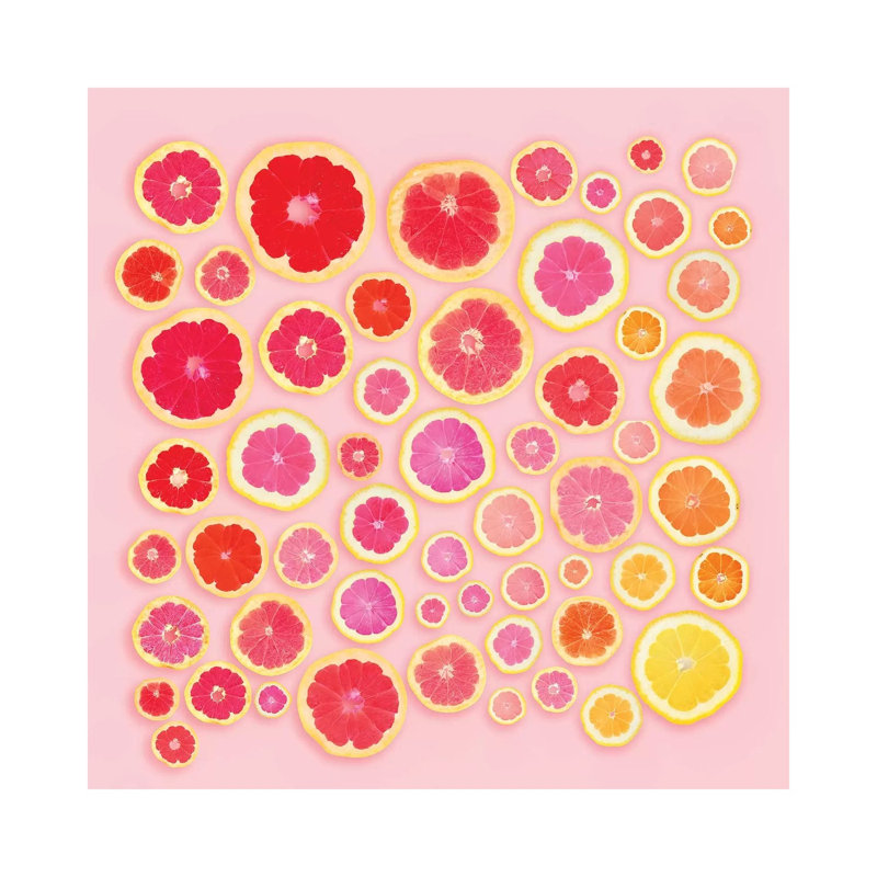 Pink Slices by Erin Summer - Print on Canvas, Wrapped Canvas, 66.04cm H x 66.04cm W x 3.81cm D