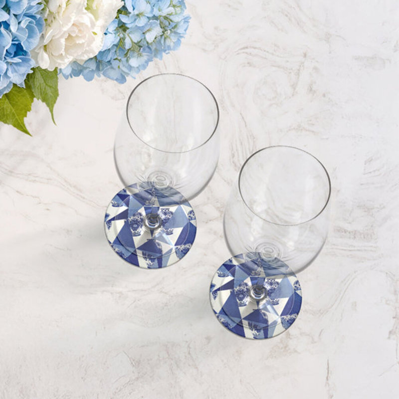 Sous-verres ronds en cuir végétalien royal Royal Elements