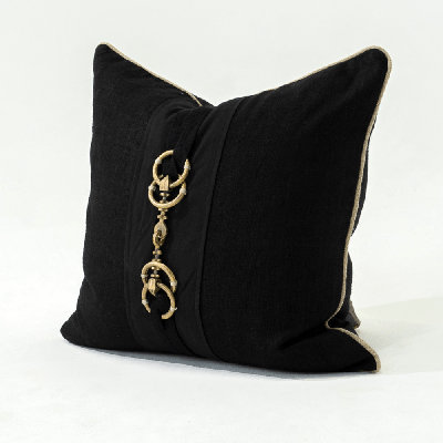Metal Horse Bit Lounge Cushion 55 x 55cm