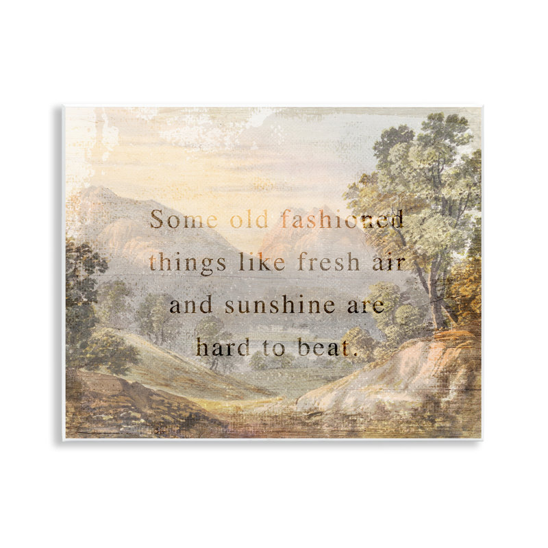 Fresh Air Sentiment Landscape Wall Plaque Art by Daphne Polselli