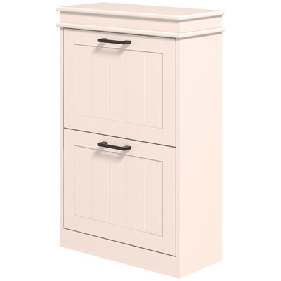 Shoe Cabinet for Entryway, Narrow Shoe Rack Storage Organizer with 2 Flip Drawers and Adjustable Shelves for 10 Pairs of Shoes