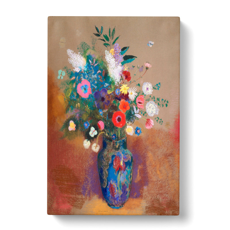 Vase Of Flowers Vol.7 by Odilon Redon - Wrapped Canvas Painting, 50cm H x 35cm W x 3cm D