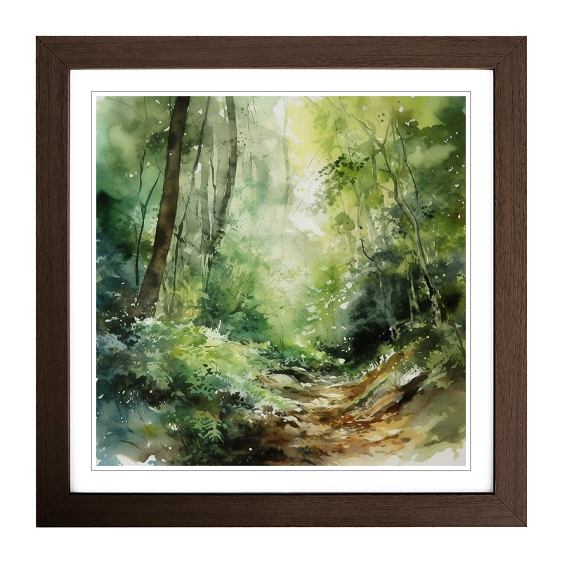 Single Picture Frame Print on Wood, Walnut
