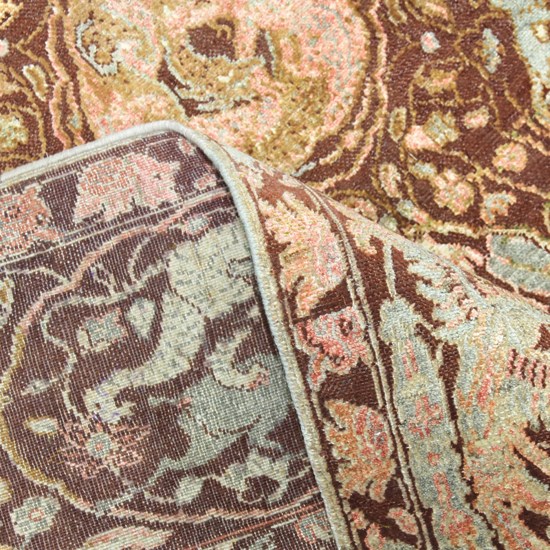 Brown Alchemy Transitional Wool Silk Blend Rug - 6'4" x 9'3"