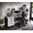 Antique White& Black Finish Writing Desk-1154593096