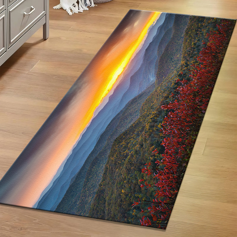 Floral Medley Non-Woven Soft Rug with Vibrant Traditional Design for Living Room Decor, Rectangle 1'8" x 2'4"