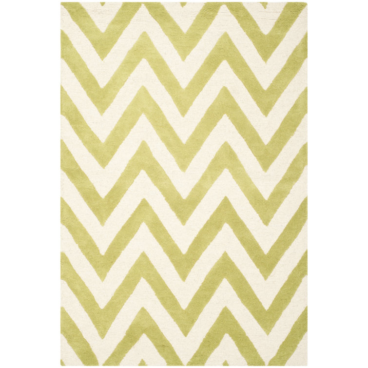 Sanyla Hand Tufted Wool Chevron Rug