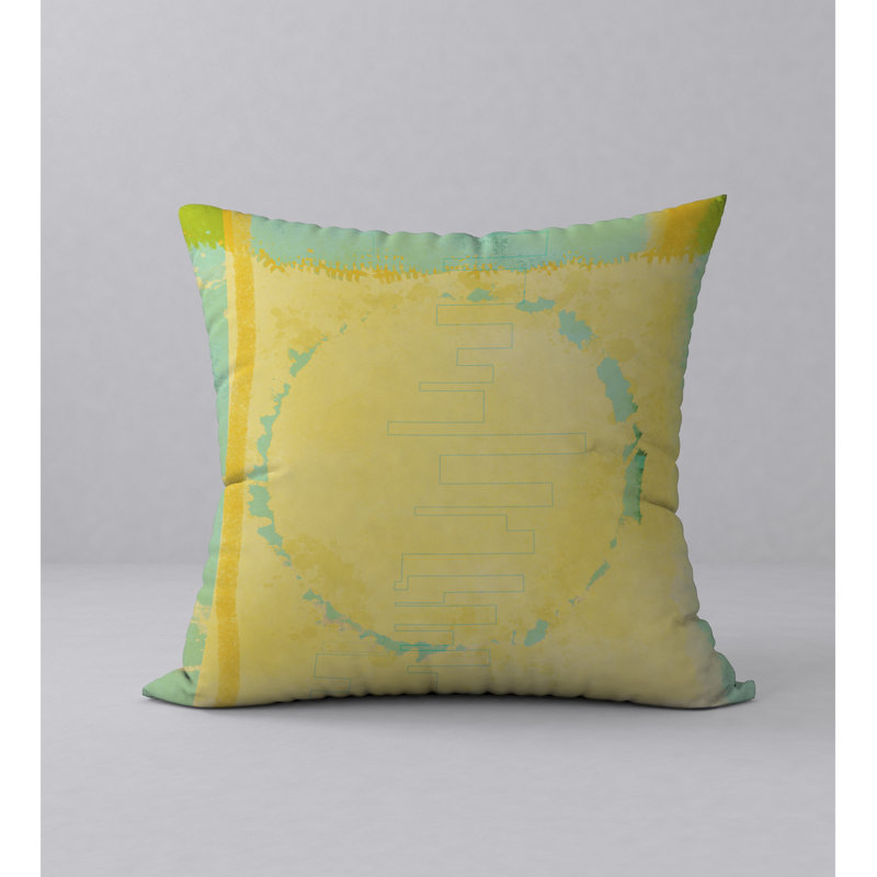 Abstract Reversible Throw Pillow, 18" x 18"