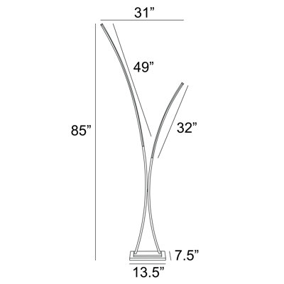 Wade Logan® Bilbey 85'' LED Arched/Arc Floor Lamp & Reviews | Wayfair
