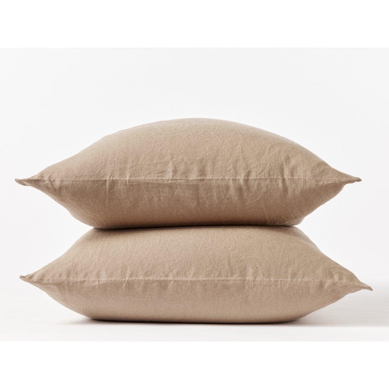 Organic Relaxed Linen Pillowcase, King Pillowcase, Doe