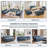 52.4" Modular Sofa Armless Loveseat Modern Chenille Couch-1096884721