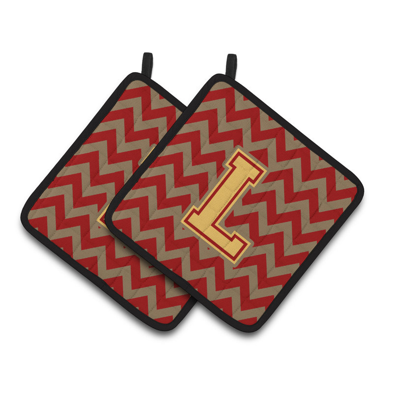 Poignée à chevrons, L, Grenat / or