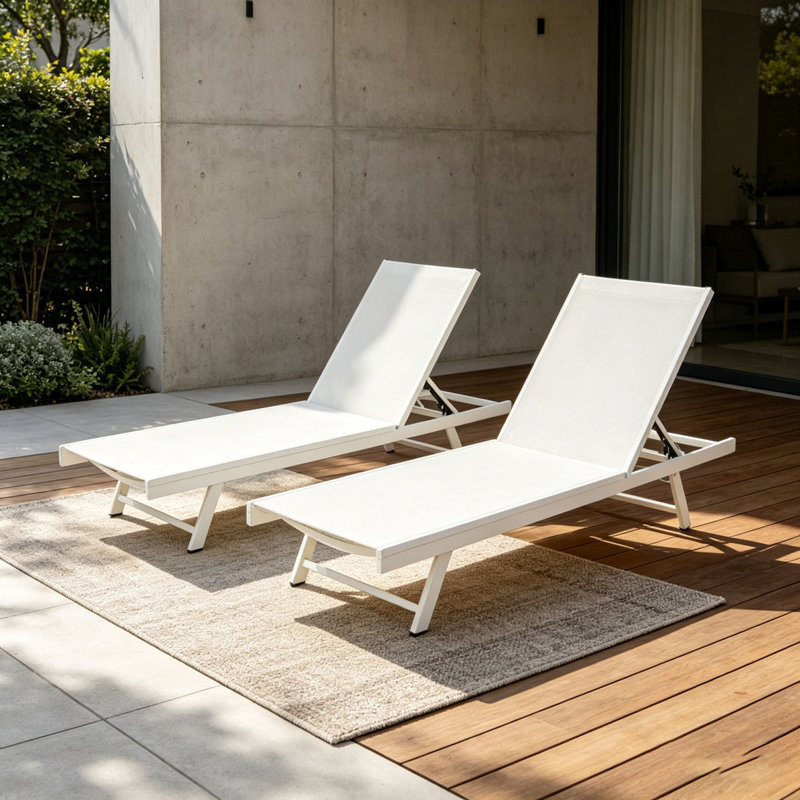 Ensemble de chaise longue d'extérieur