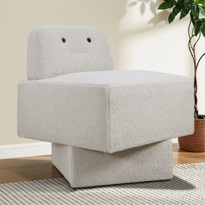 22"Wide Modern Swivel Small Accent Chair for Small Space, Gray