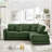 93 Inch L Shaped Sectional Sofa With Reversible Chaise, Soft Corduroy Upholstery For Living Room And Apartment Comfort-716321078