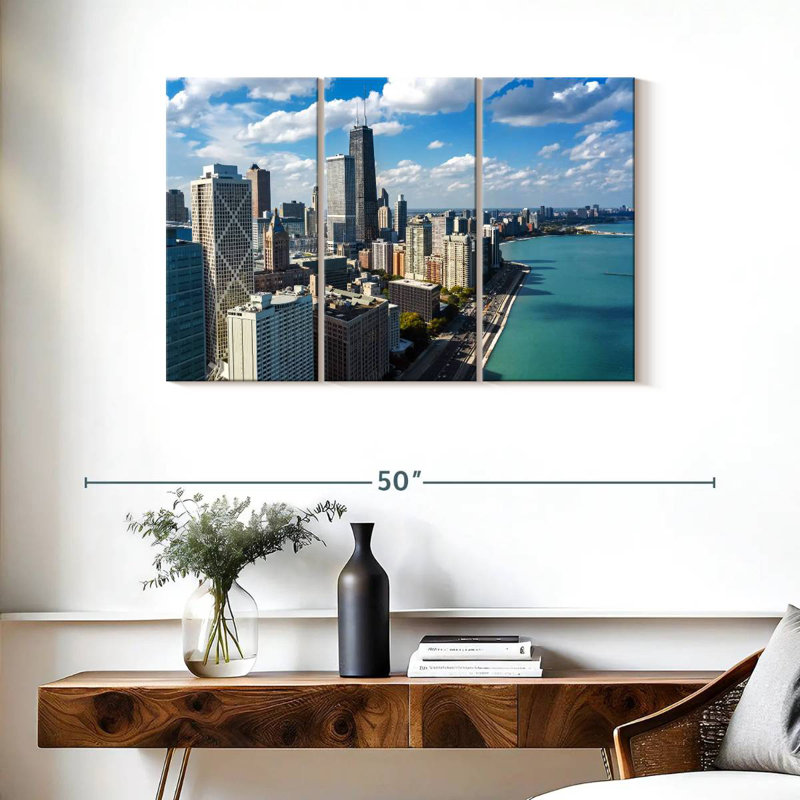 Sebbie, Chicago, front de mer, horizon, H 24 po x l 38 po