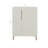 Modern White Sideboard Cabinet With Gold Handles For Kitchen