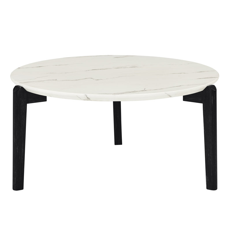 Table basse pour salon, Blanc / Blanc