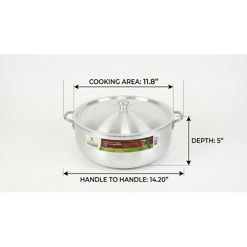 6.9 Qt Aluminum Caldero, #9, 6.9 quarts