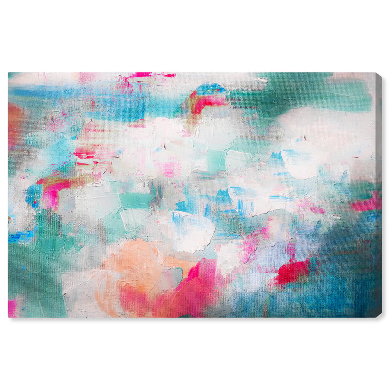 «Abstract Hug Me», peinture sur toile, H 30 po x l 45 po, Toile tendue