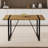 Vesta Modern 55" Rectangular Dining Table, Industrial Wood Grain Tabletop with Sturdy Inlaid Metal Sled Base for Kitchen & Dining Room-95104483-71806695